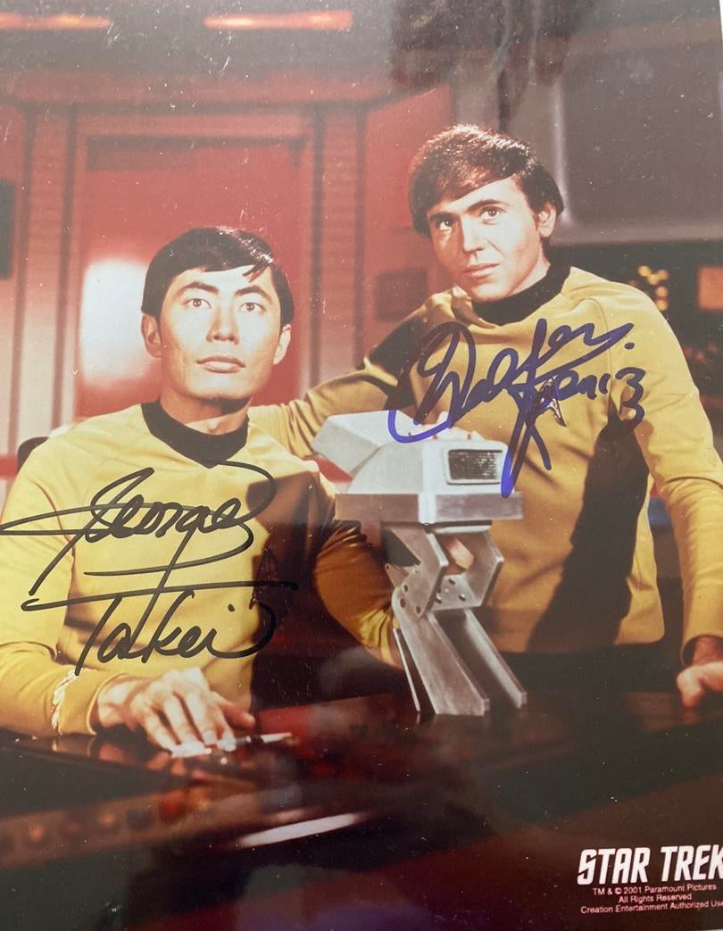 George Takei and Walter Koenig (Star Trek) signed 8x10 - JSA COA